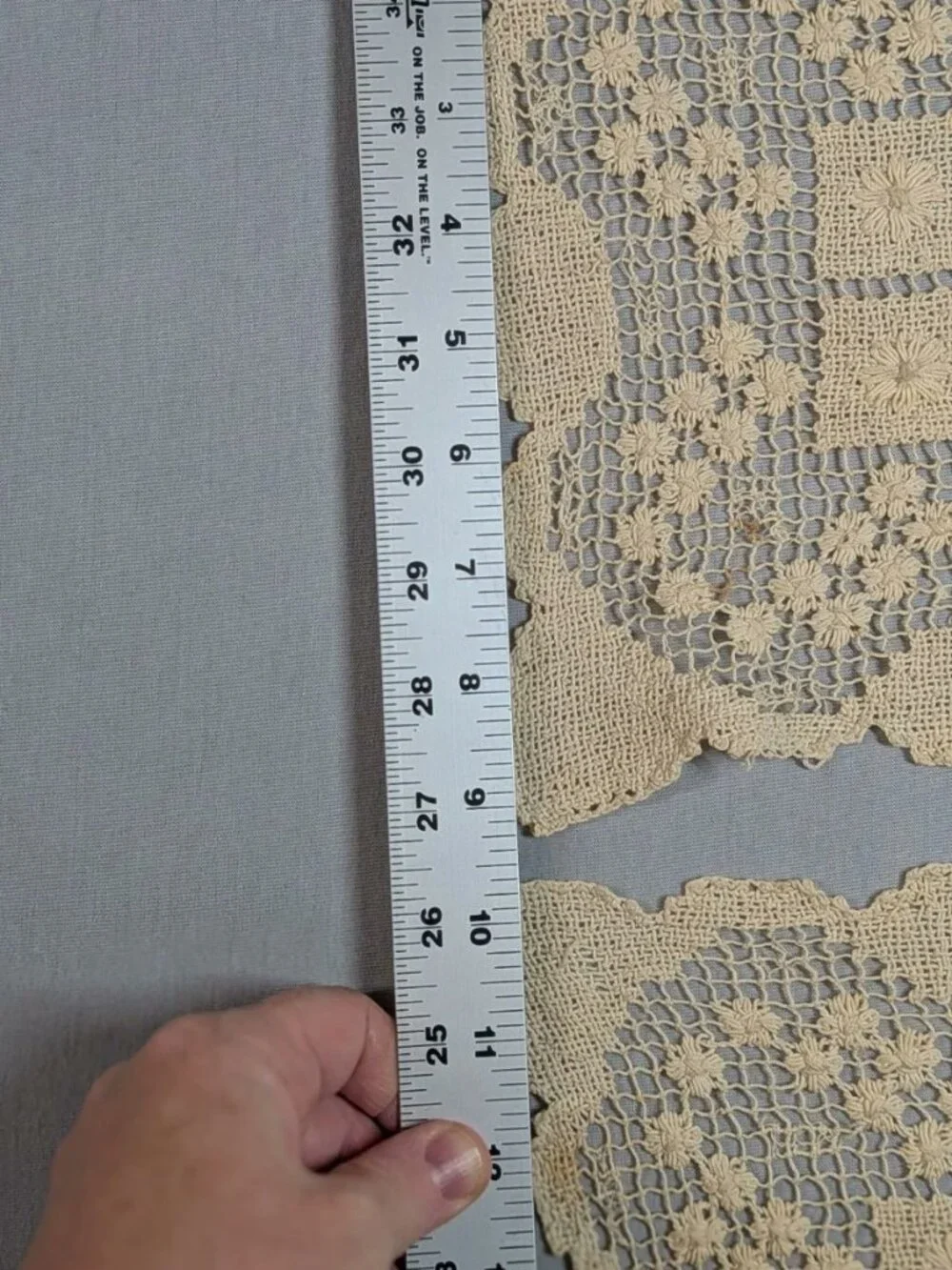 3 Vintage Cream Handmade Normandy Lace Doilies